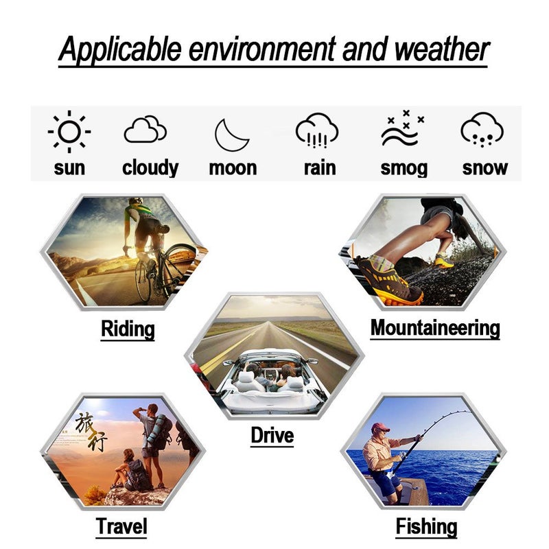 YIMI Polarized Photochromic Outdoor Sports Driving Sunglasses for Men Women AntiGlareEyewear Ultra-Light Sun Glasses (photochromic/Black Frame Yellow lens) - Image 4
